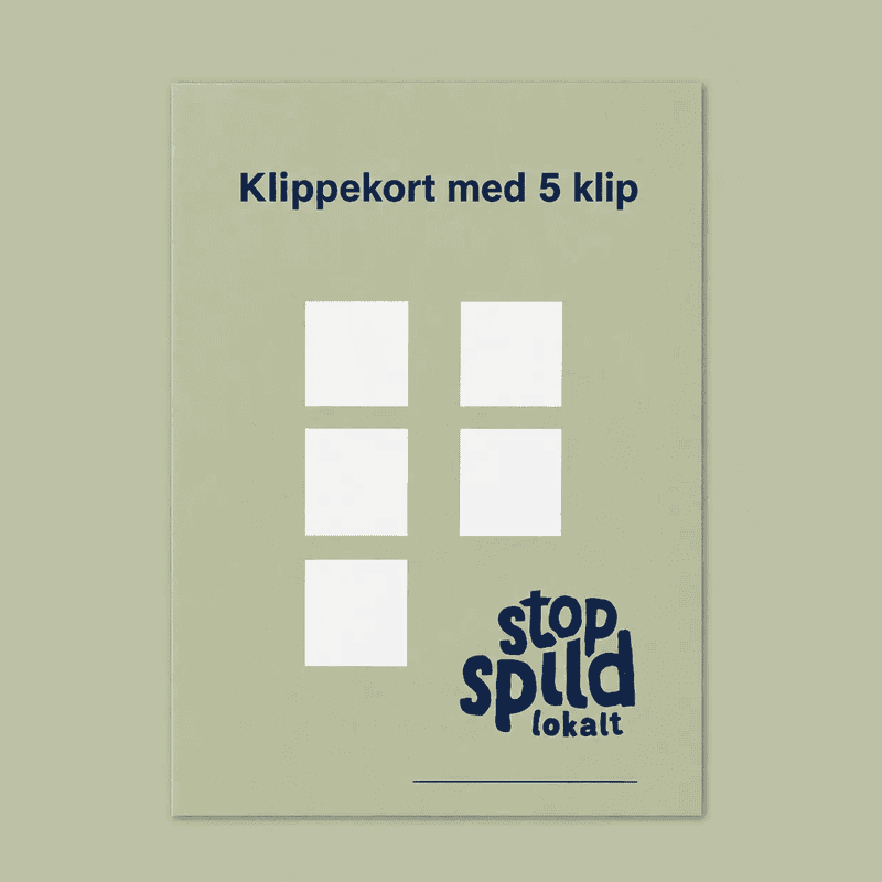 Stop Spild Lokalt klippekort med 5 klip